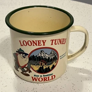 TAZ Looney Tunes For A Better World Metal Enamel Mug Tasmanian Devil - Picture 1 of 10