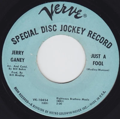 Jerry Ganey: Just A Fool / Who Am I (VERVE VK-10454 PROM0 7") Northern Soul - Изображение 1 из 2
