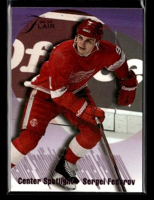 1994-95 Flair #2 Sergei Fedorov Center Spotlight Detroit Red Wings - Image 1 of 2