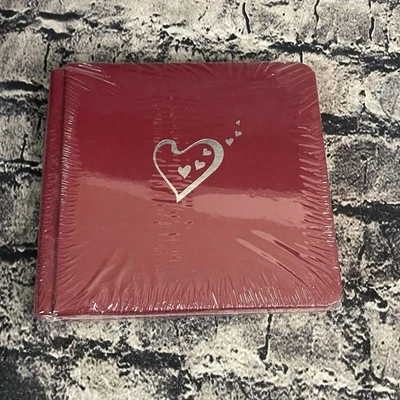 Álbum de recortes Creative Memories 7x7 rojo arándano corazones plateados 2004 sellado Foto 1 de 4