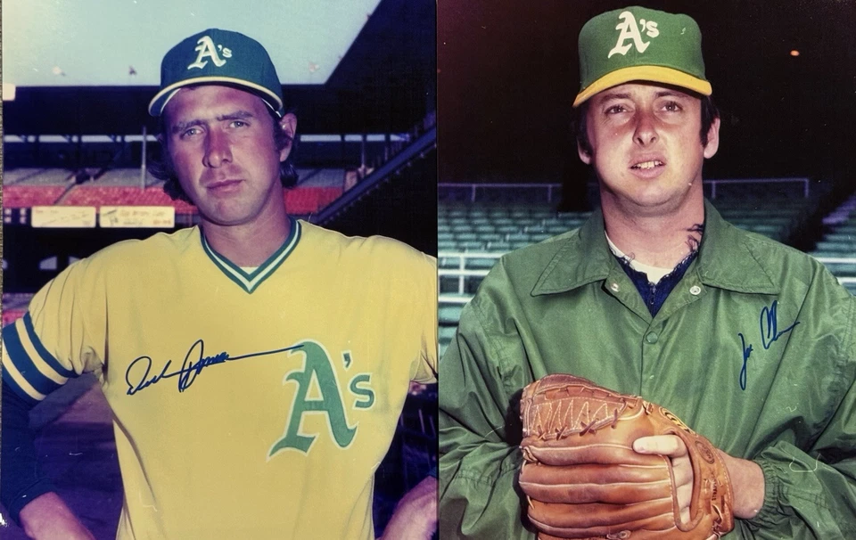 Fotos autografiadas 11x14 de Dick Bosman & Joe Coleman Oakland Athletics A’s certificado de autenticidad Foto 1 de 3