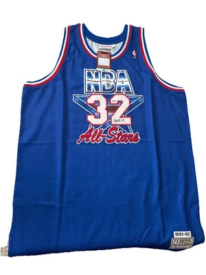 Magic Johnson Signed NBA All-Star Mitchell & Ness Jersey PSA 1992 Size 54 NWT - Image 1 of 4