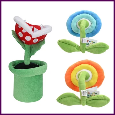 Jogo quente Mario brinquedos de pelúcia plantas piranha fogo gelo flor bicho de pelúcia macio - Imagem 1 de 4