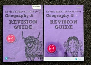 Revise Edexcel GCSE (9-1) Geography Book A & Book B Revision Guide x2 UNUSED - Picture 1 of 2