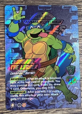 1X-Leonardo, the Leader (Alternate Art) (196) - Foil-TMNT01-Teenage Mutant Ninja - Image 1 of 2