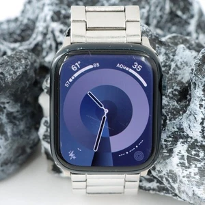 APPLE SMART WATCH SERIES 8 45MM MIDNIGHT A2774 GPS & CELLULAR ALUMINUM BAND - Photo 1 sur 16