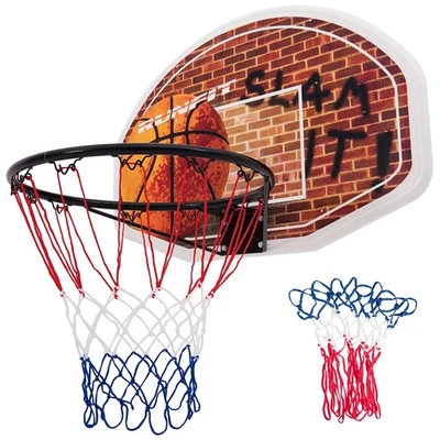 Wall Mounted Fan Backboard With Basketball Hoop and Rim Outdoor Indoor Sports - Image 1 of 4