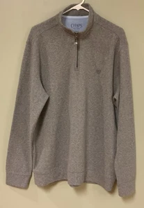 Suéter Pullover Chaps 1/4 Cremallera Gris Talla XL Para Hombre - Imagen 1 de 8