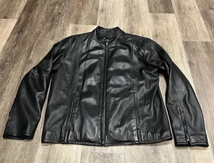 Brandini Le Collezioni Giacca Pelle Morbida Uomo Taglia Large Nero Pelle di Agnello - Foto 1 di 7