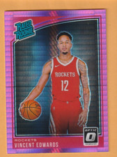 Vincent Edwards Houston Rockets  2018-19 Optic Hyper Pink Purdue Boilermakers 6D