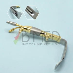 OR Grade Tebbetts Breast Retractor 25 x 120mm Fiber Optic & Suction Augmentation - Picture 1 of 7