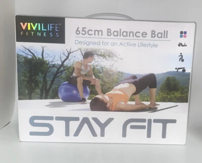 Vivilife Fitness 65 Cm Exercise Yoga Balance Ball with Pump, Brand New - Image 1 of 4