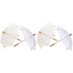 4 Pcs decorative umbrella parasol Lace Umbrella Photo Prop Wedding Wedding - Picture 1 of 12
