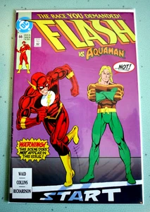DC Flash vs Aquaman #66 JUL 1992 The Race You Demanded Fish Story - Picture 1 of 3
