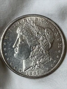 1892 P U.S. Morgan Silver Dollar $1 BU+ Details (Cleaned) B09 - Picture 1 of 4