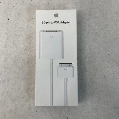 Apple A1368 30-Pin to VGA Adapter MC552ZM/B iPhone iPad iPod NEW IN BOX Genuine - Image 1 of 4