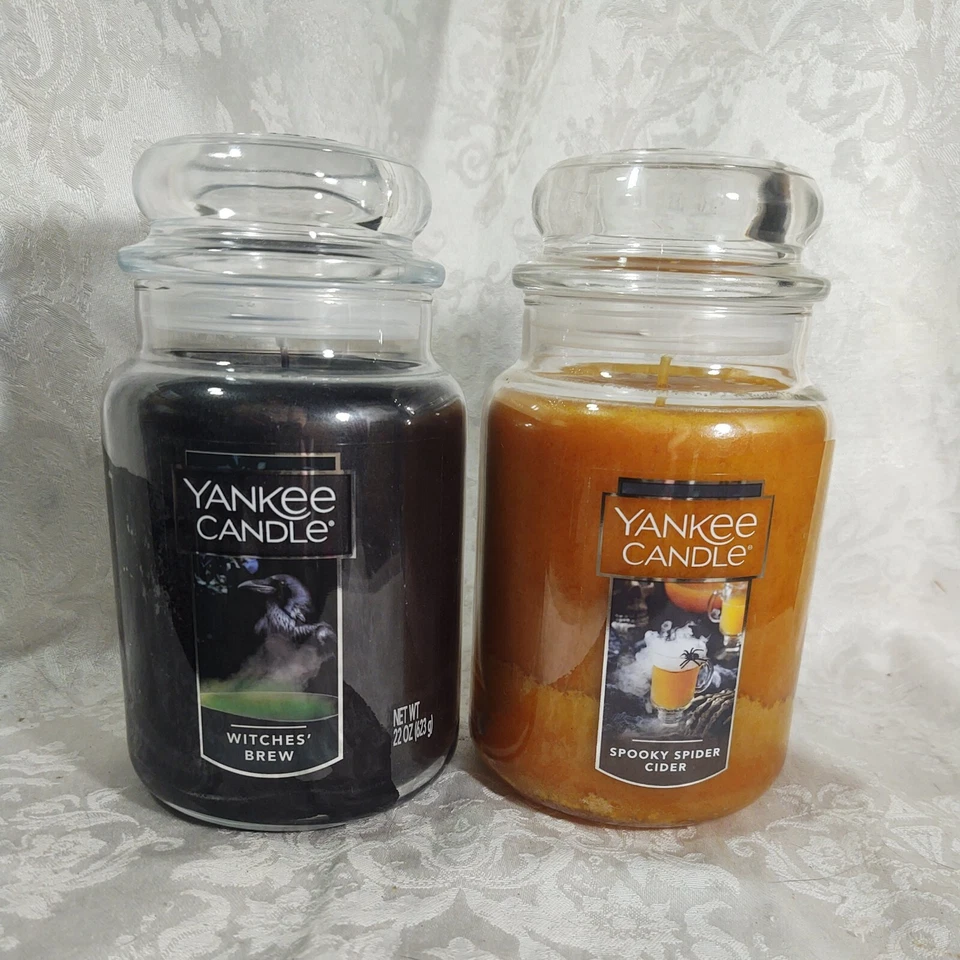 Yankee Candle 1-22 0z Spooky Spider Cider Warm Apple Ciderclove Cinnamon F SH