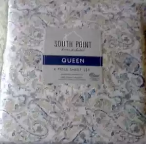 South Point Home Fashions Microfiber 6-Piece Sheet Set Queen New Open Package! - Picture 1 of 5
