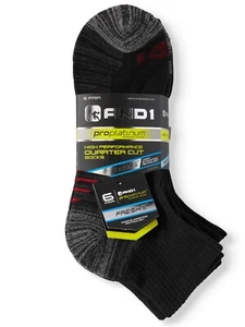 AND1® Men's Pro Platinum Quarter Socks 6-Pack " FRESH~HIGH PERFORMANCE " - Picture 1 of 8