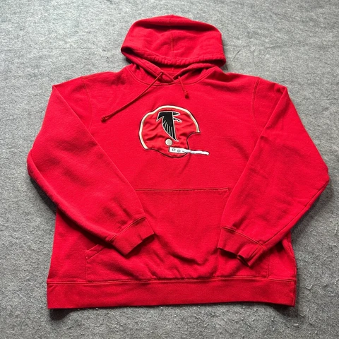 Atlanta Falcons Hoodie Sweatshirt Men M Red NFL Team Fleece Vintage Cololection Cover