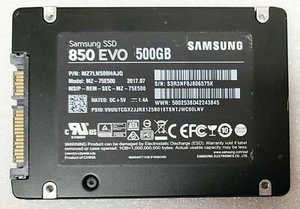 Samsung 850 EVO 500GB SATA III Internal SSD 2.5 inch (MZ75E500) MZ7LN500HAJQ - Afbeelding 1 van 2