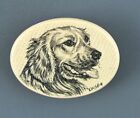 DOG LOVERS HAND CRAFTED ARTWORK PIN - GOLD RETREIVER