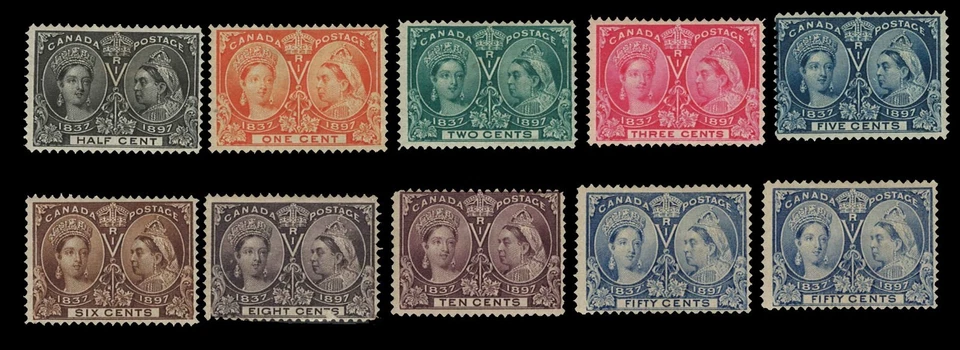 SAVOYSTAMPS - CANADA - 1897 - Jubilee Set, good to VFU - Image 1 of 1