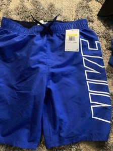 Nike Men's Standard Blocked 9" Swim Volley Shorts OS6 Blue Small  NWT $52 - Picture 1 of 8