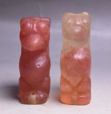 7.5CM China Hongshan Culture Red Crystal Bird Birds Animal Amulet Pendant  - Image 1 of 4