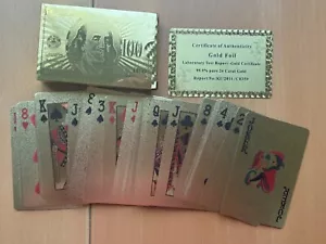 24K Gold Foil Playing Cards Collection - Picture 1 of 2