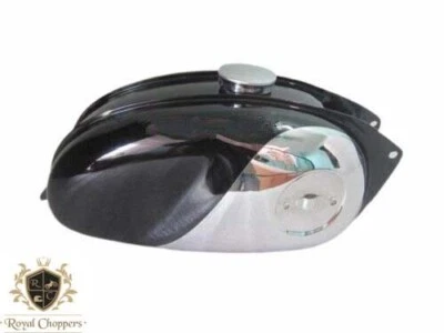 Tanque y tapa de gasolina BSA Bantam D7, D10, D14, D175, Bushman cromado y negro | apto para Foto 1 de 4