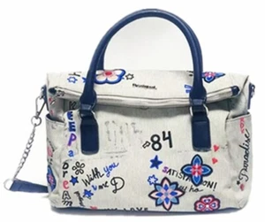 Desigual Women's Embroidered Fold Over Handbag brand new with defects - Picture 1 of 6