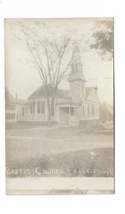 Baptist Church FAIRFIELD, MAINE ~ 1910s Rare Real Photo Vintage Postcard RPPC - Picture 1 of 2