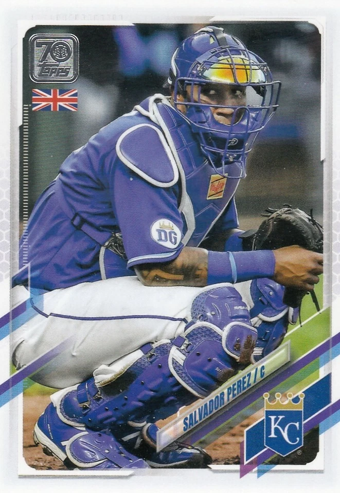 SALVADOR PEREZ TOPPS UK UNITED KINGDOM BASE KANSAS CITY ROYALS #219 2021 21 - Image 1 of 1