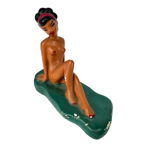 Vintage 1940's WWII Pinup Chalkware made in California. Risque RARE - Picture 1 of 9