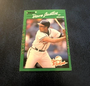 1990 Donruss Baseball The Rookies Dave Justice RC #14 Set Break NM-MT - Picture 1 of 2
