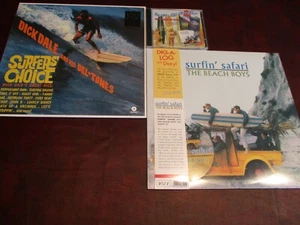 DICK DALE SURFER'S CHOICE & BEACH BOYS SURFIN SAFARI + CD ALL WITH BONUS TRACKS - Picture 1 of 1
