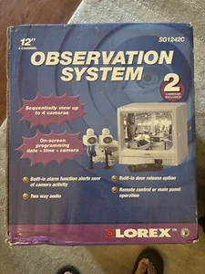 Lorex 4 Channel 2 Camera Observation System 12 Black & White SG1242-C New - Picture 1 of 5