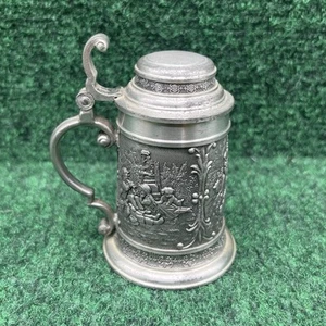 Vintage SKS Miniature German Beer Stein 95% Pewter Made in Germany Ornate - Picture 1 of 5