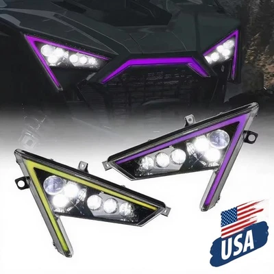 for Polaris RZR PRO XP/ TURBO R/PRO R 20-24 LED RGB Headlight Turn signal Light - Bild 1 von 4