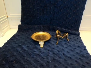 Decorating- 2 GOLDTONE HOLDERS- 1 for Candles, 1 for decorative Eggs - Picture 1 of 1