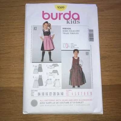 New Burda Sewing Pattern Children’s Folk Costume No. 9509 - Image 1 of 3