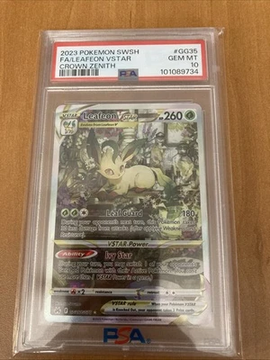 Pokemon TCG Leafeon VSTAR Crown Zenith GG35/GG70 PSA 10 Card SHIPS FAST - Image 1 of 2