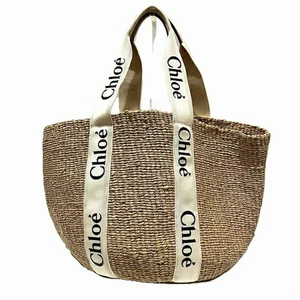 Chloe Woody Large Basket Bag Totebag for Women Auth - Picture 1 of 9