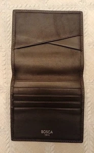 BOSCA Nappa Vitello Black Vertical Bifold Wallet. NOS without Tags. - Picture 1 of 3