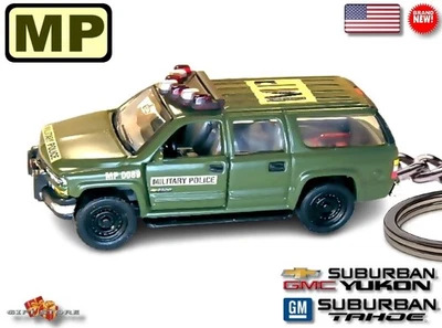 🎁🎄🚦🆕 RARE KEY CHAIN GREEN CHEVY SUBURBAN MP MILITARY POLICE 💕GREAT GIFT💕🎁 - Image 1 of 4