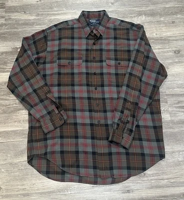Camisa Polo Ralph Lauren Mezcla de Lana Abotonada A Cuadros Para Hombre Talla Grande  Foto 1 de 4