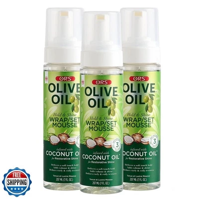 ORS Olive Oil Hold and Shine Wrap Set Mousse Infused with Coconut Oil for Res - Image 1 of 4