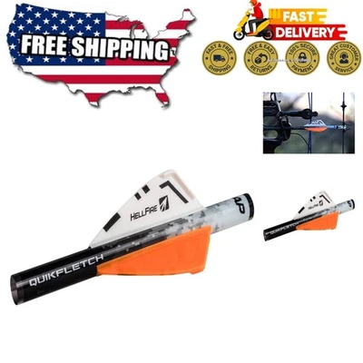 NAP Quikfletch Hellfire 2" Vane Fletching System in White/Orange - 6 Pack - Image 1 of 4