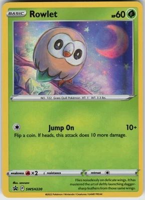 Holo Foil Rowlet - SWSH220 Promo SWSH: Sword & Shield Promo Cards - Image 1 of 2